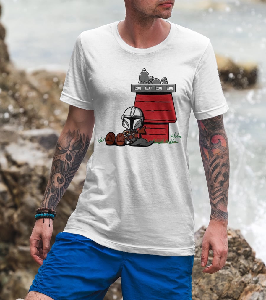The Mandalorian And Snoopy House Crossover T-Shirt
