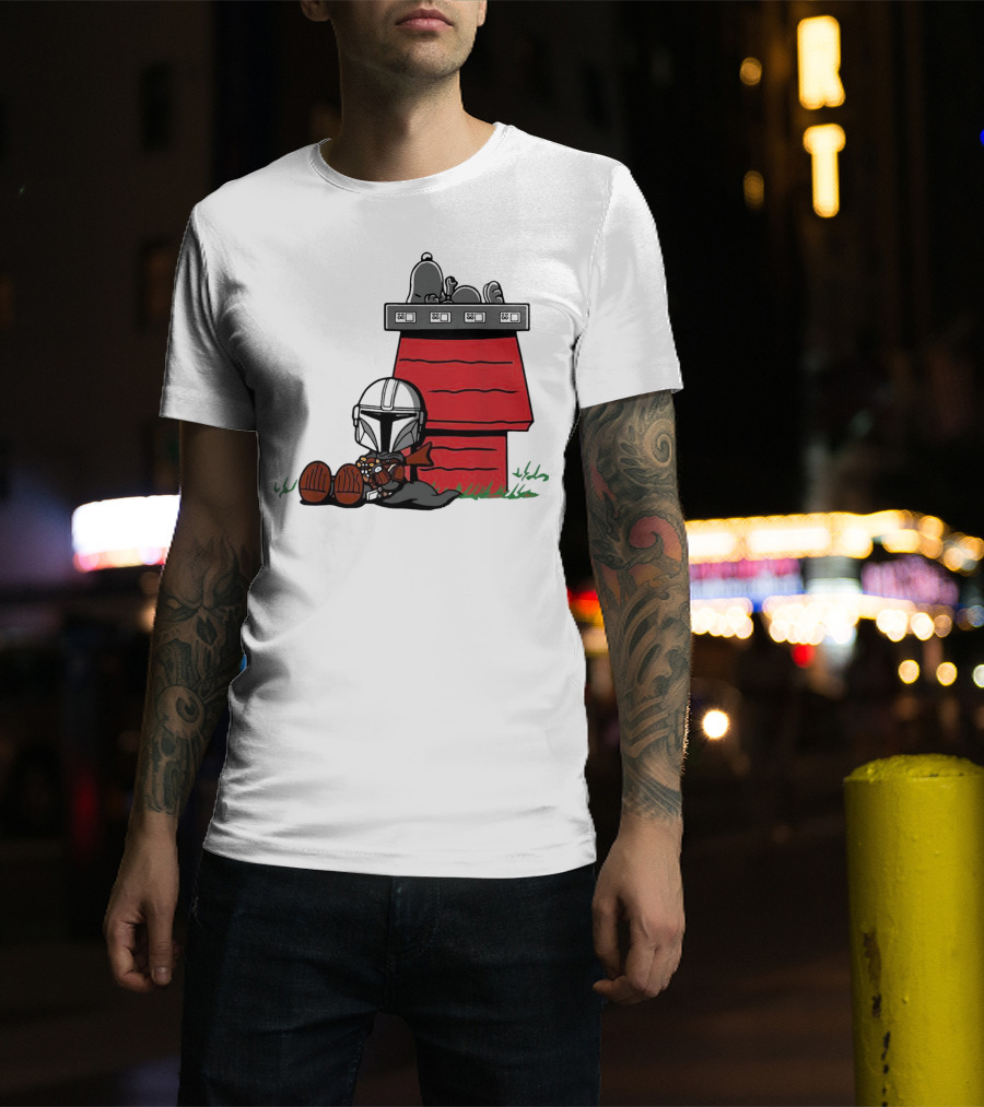 The Mandalorian And Snoopy House Crossover T-Shirt