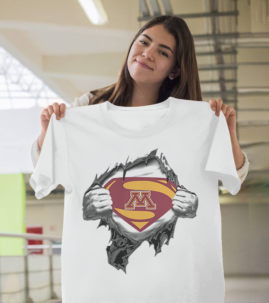 Minnesota Golden Gophers Superhero Symbol Inside Reveal T-Shirt