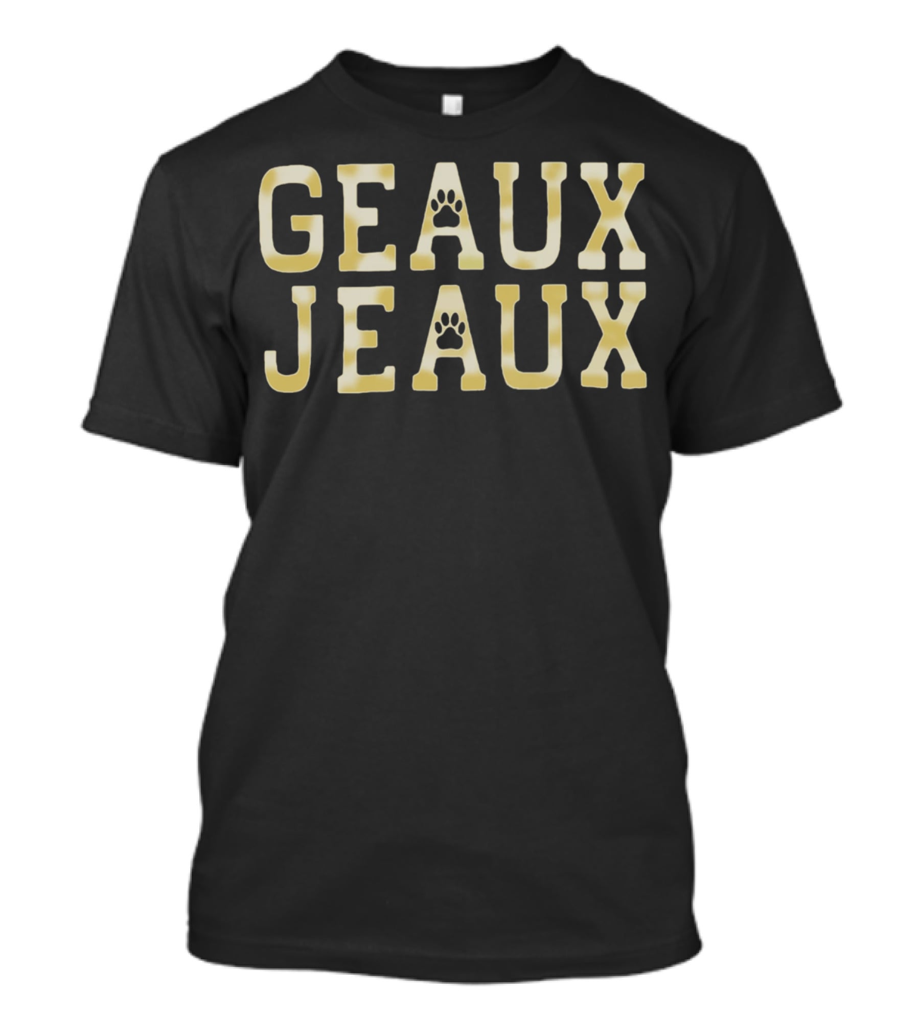 Geaux Jeaux Joe Burrow LSU Football Paw Prints T-Shirt