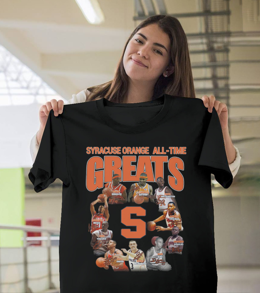 Syracuse Orange All-Time Greats Basketball Legends Featuring Carmelo Anthony and Pearl Washington T-Shirt