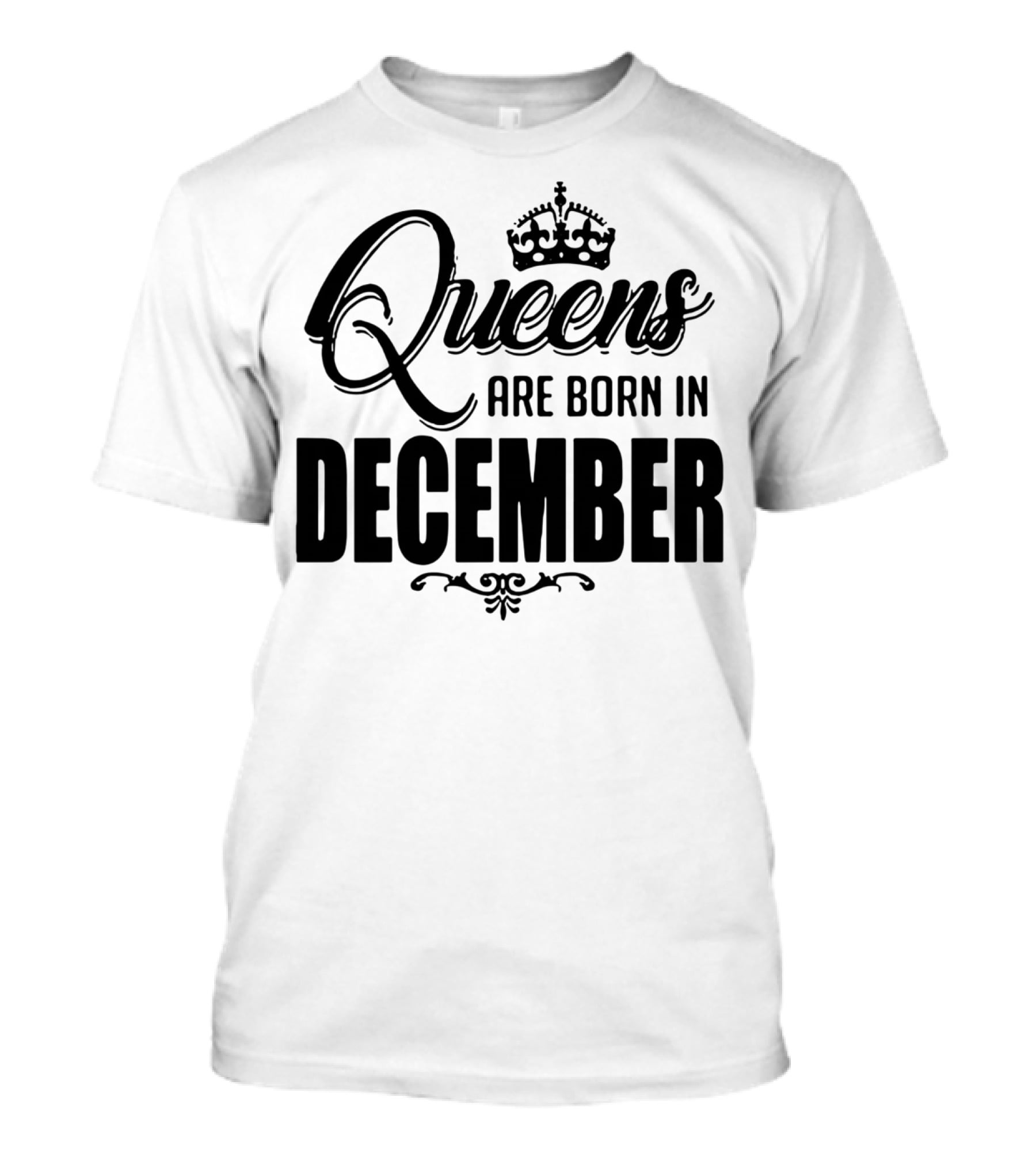 Queens Are Born In December Crown T-Shirt