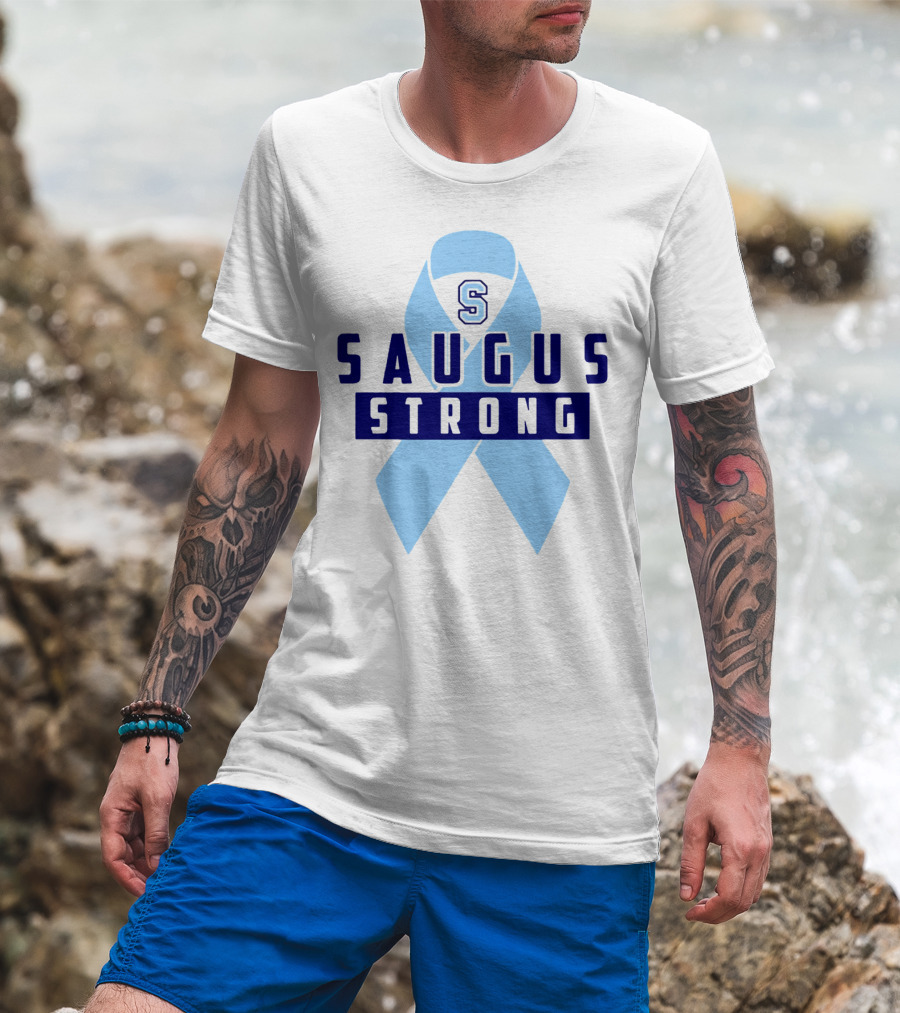Saugus Strong Blue Ribbon S T-Shirt