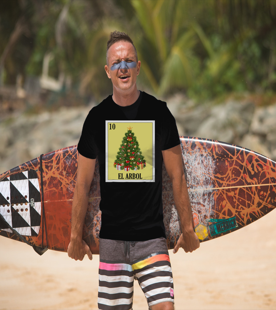 El Arbol Christmas Navidad Lotería Card 10 T-Shirt