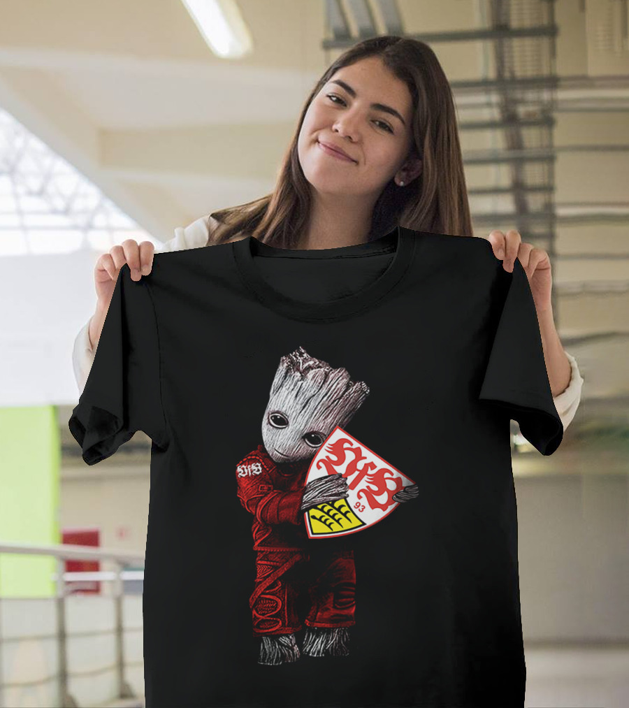Baby Groot Hugging VfB Stuttgart T-Shirt