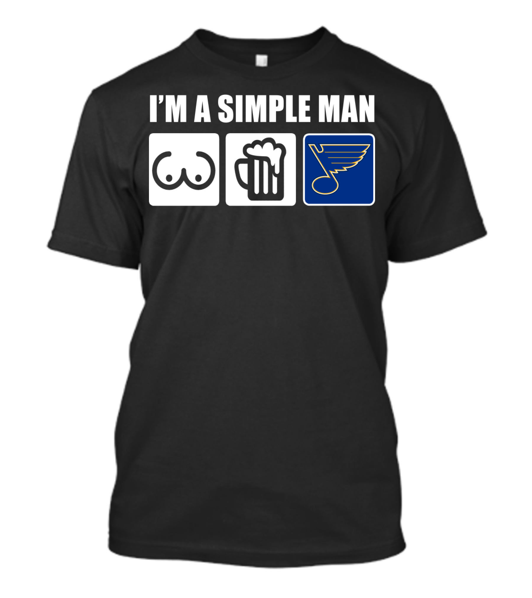 I'm A Simple Man Beer Blue T-Shirt
