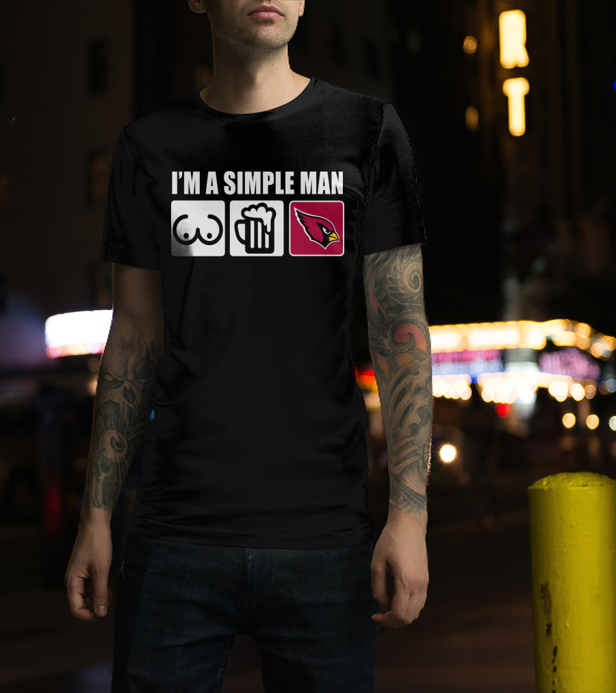 I'm A Simple Man Cardinals Iconic Symbols T-Shirt