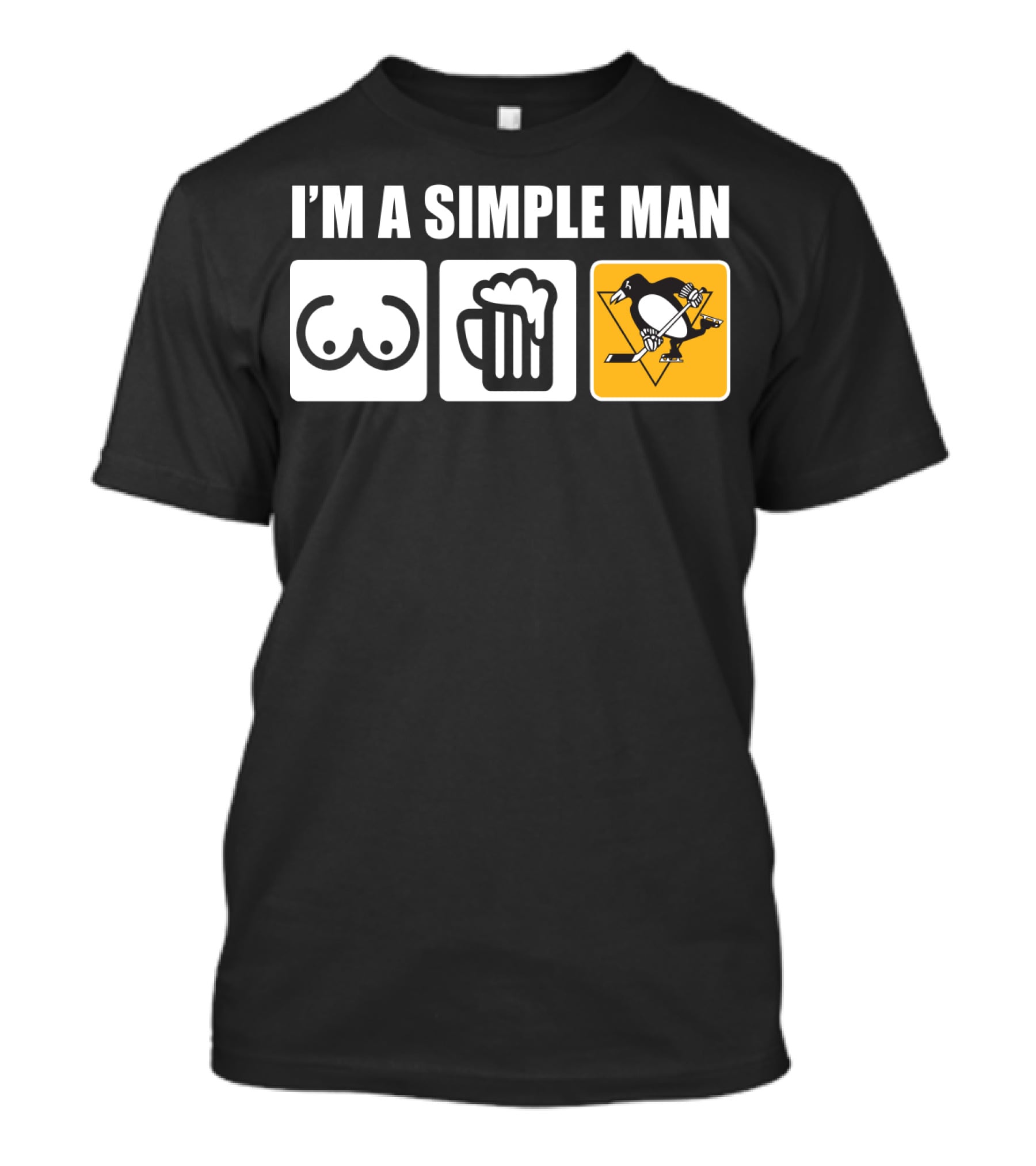 I'm A Simple Man Beer Penguins T-Shirt