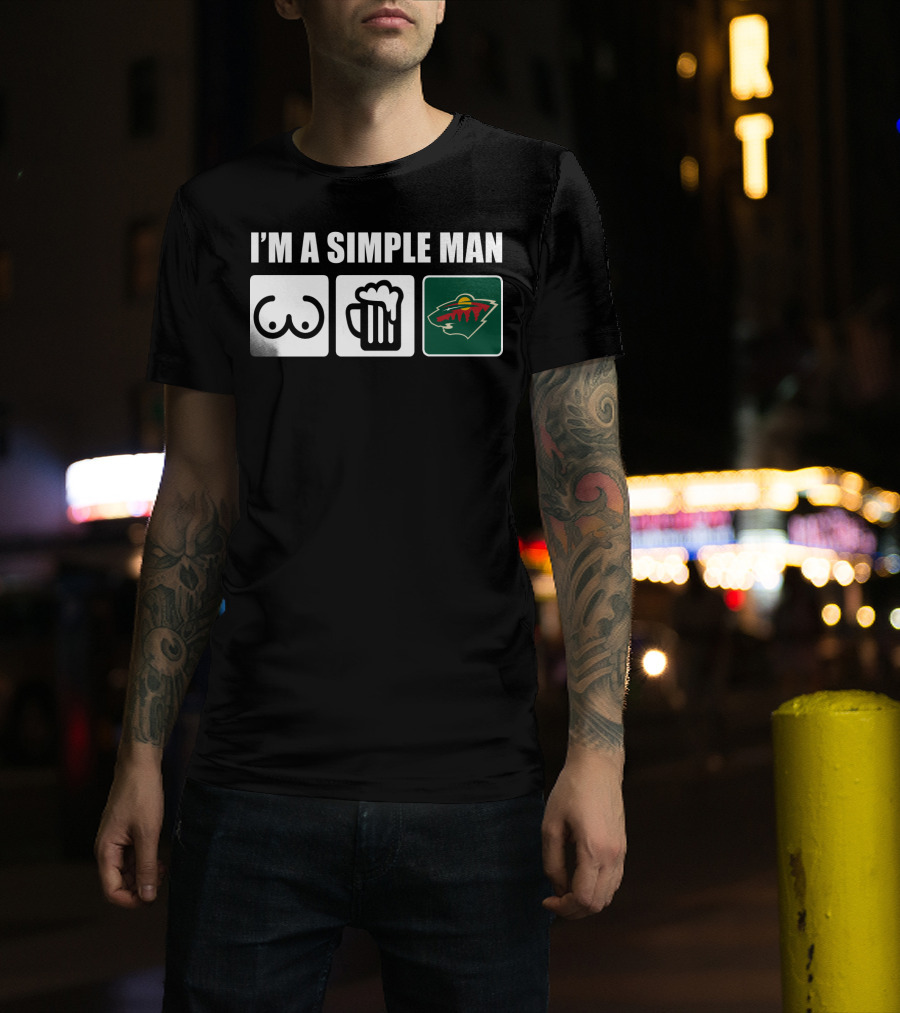 I'm A Simple Man Wilds Beer Hockey T-Shirt