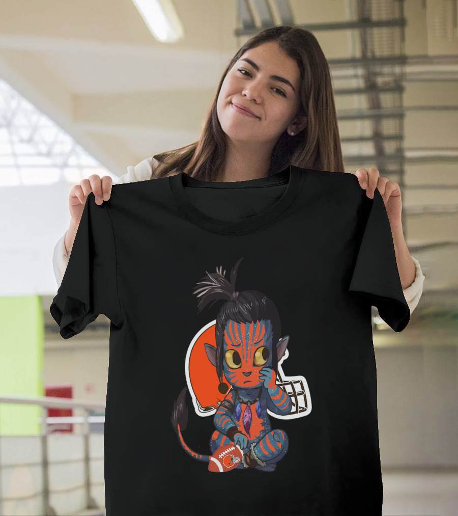 AVATAR BROWNS ALIEN CREATURE WITH FOOTBALL AND HELMET T-Shirt