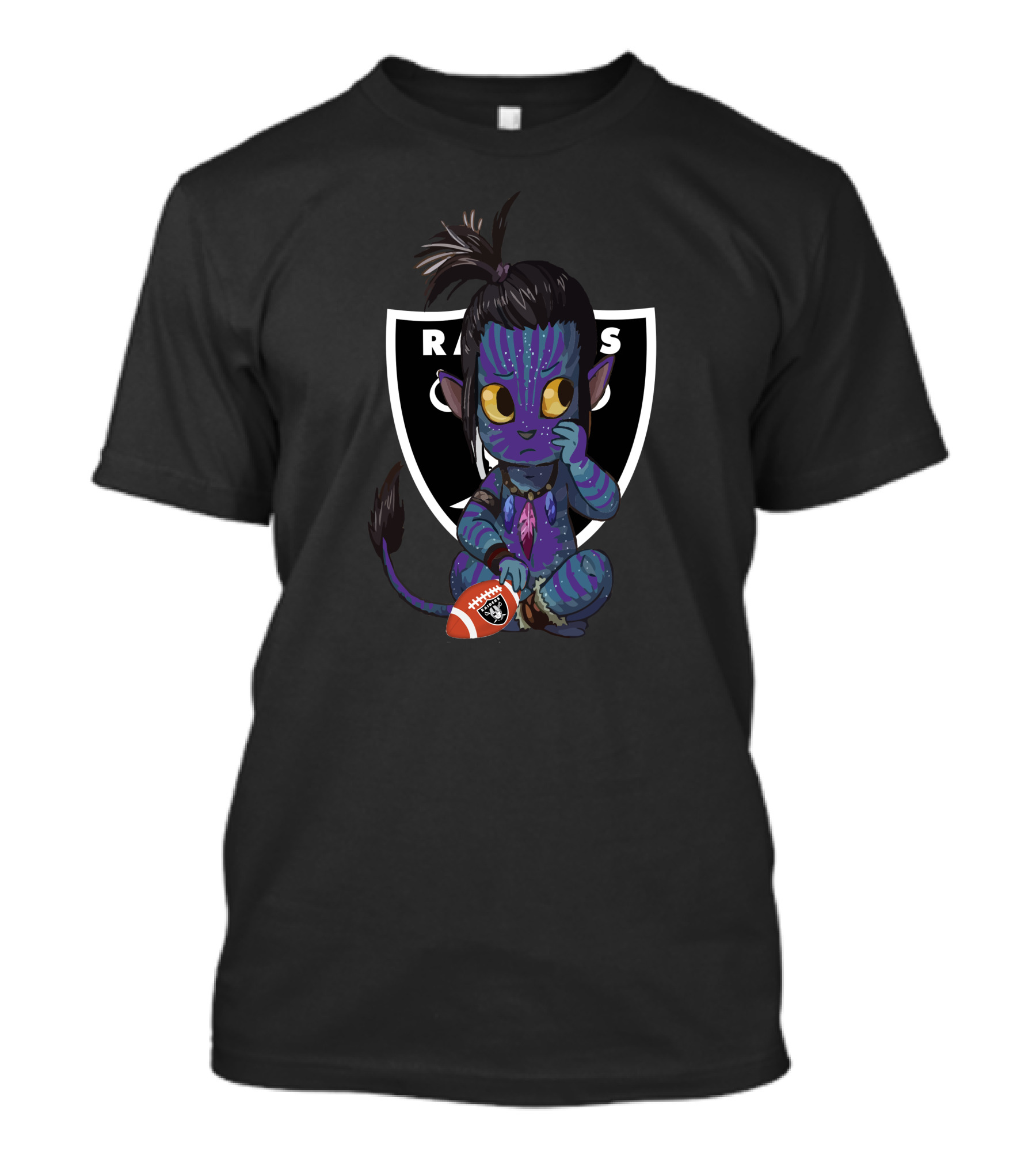 Avatar Raiders Football Team Logo Cute Alien Character T-Shirt