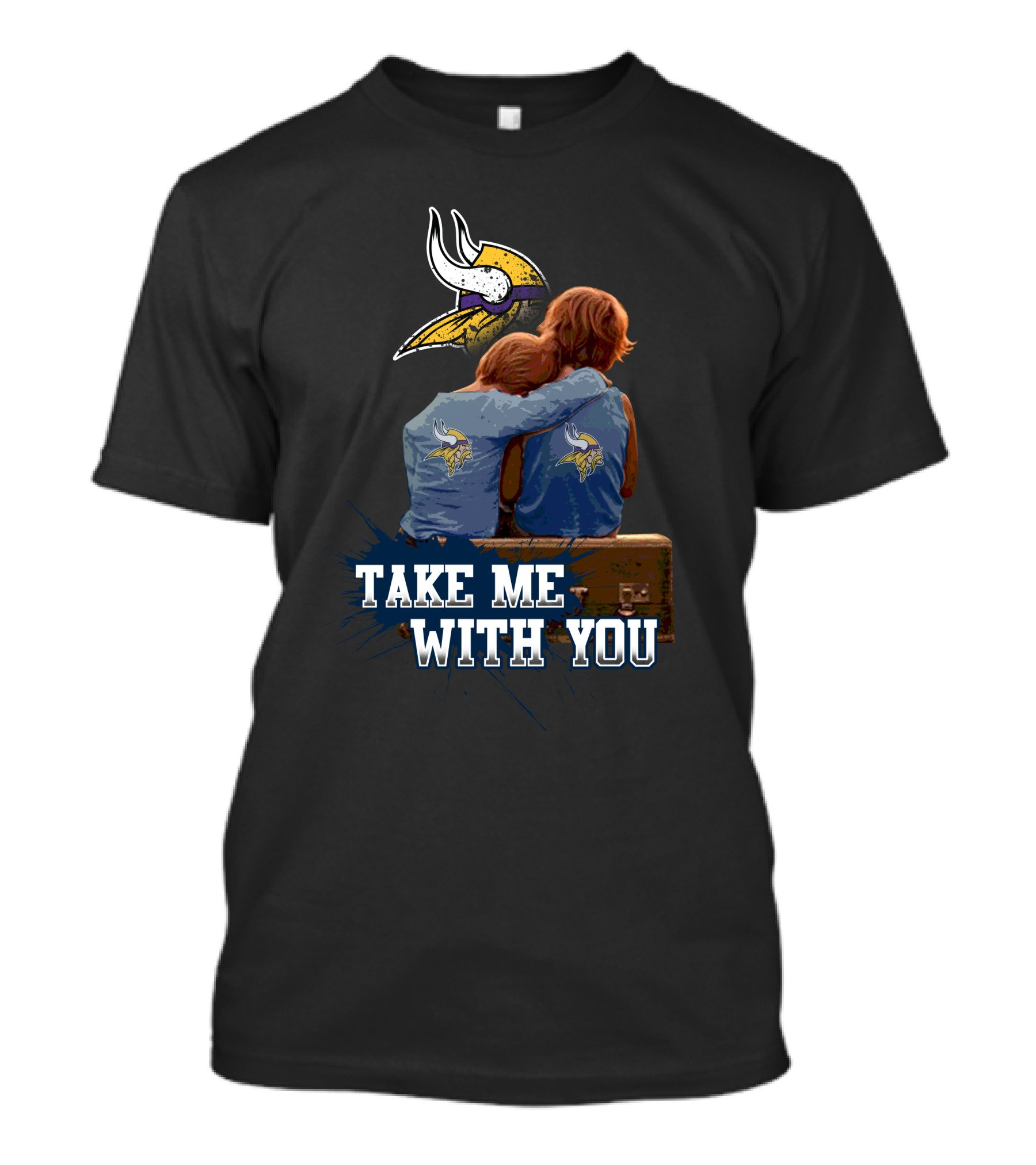 Vikings Take Me With You Helmet And Kids Embrace T-Shirt