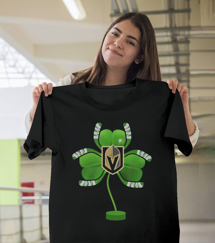 Vegas Golden Knights Shamrock Hockey Tree T-Shirt