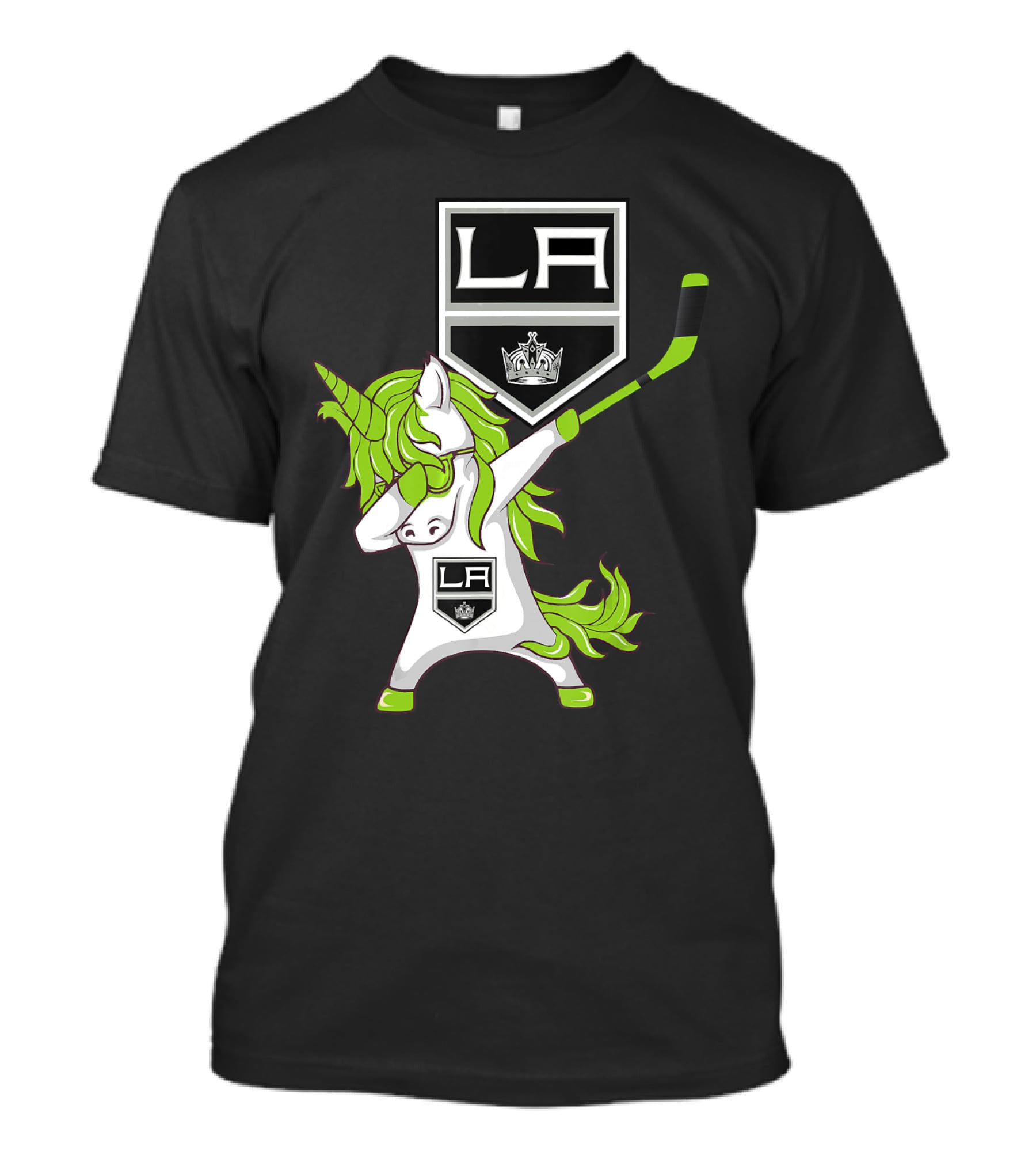 St Patrick Day Dabbing Unicorn Hockey Los Angeles Kings T-Shirt