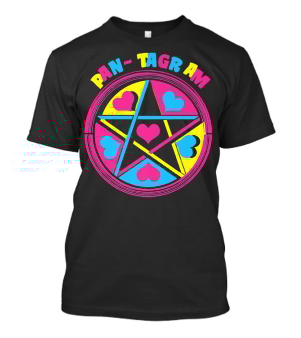 PAN-TAGRAM Hearts And Pentagram Retro T-Shirt