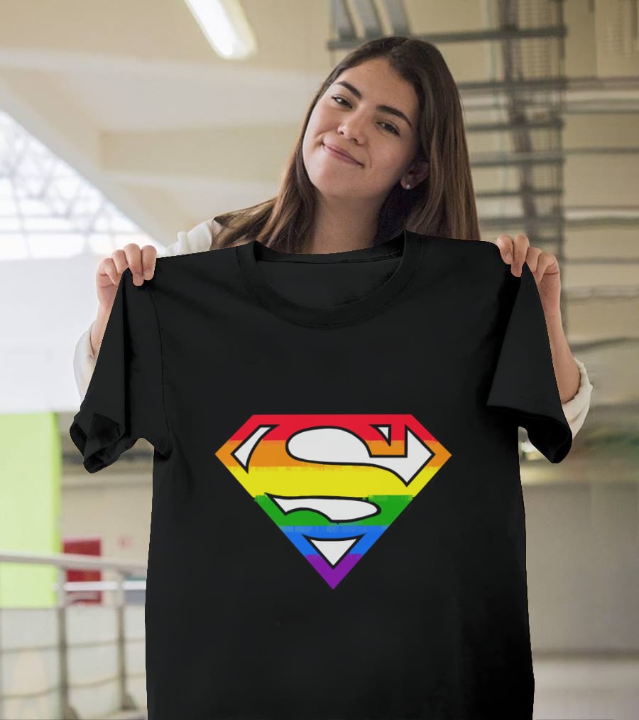 SUPER GAY Rainbow Pride Superman T-Shirt