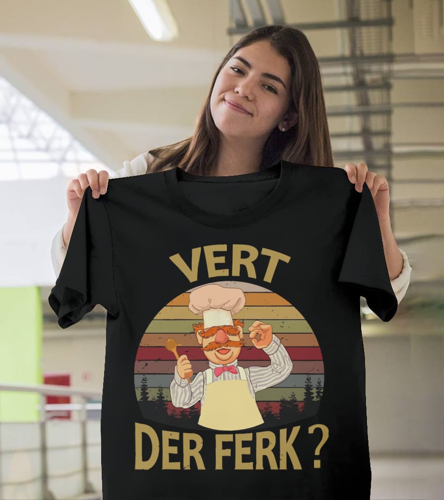 Vert Der Ferk Swedish Chef Retro Spoon Cooking Forest T-Shirt