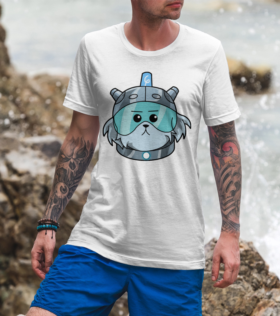 Snowball Rick And Morty Helmeted Dog T-Shirt