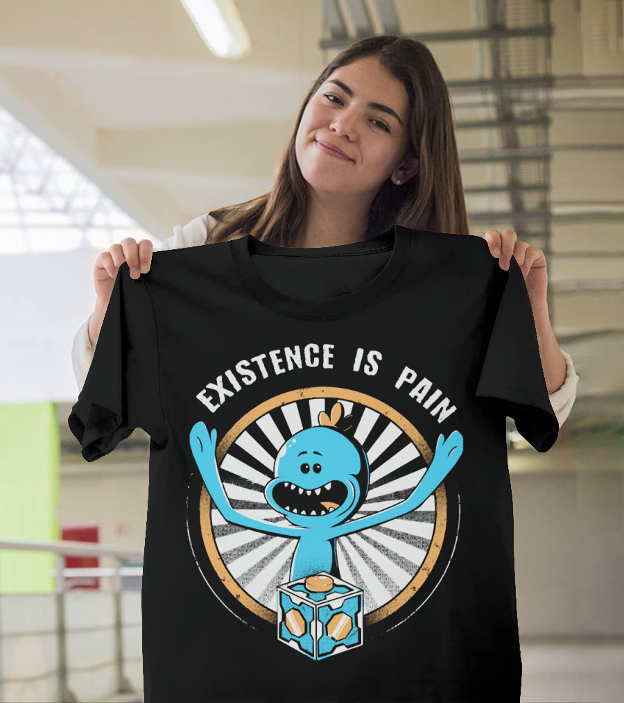 Existence Is Pain Mr. Meeseeks Rick And Morty Cube T-Shirt