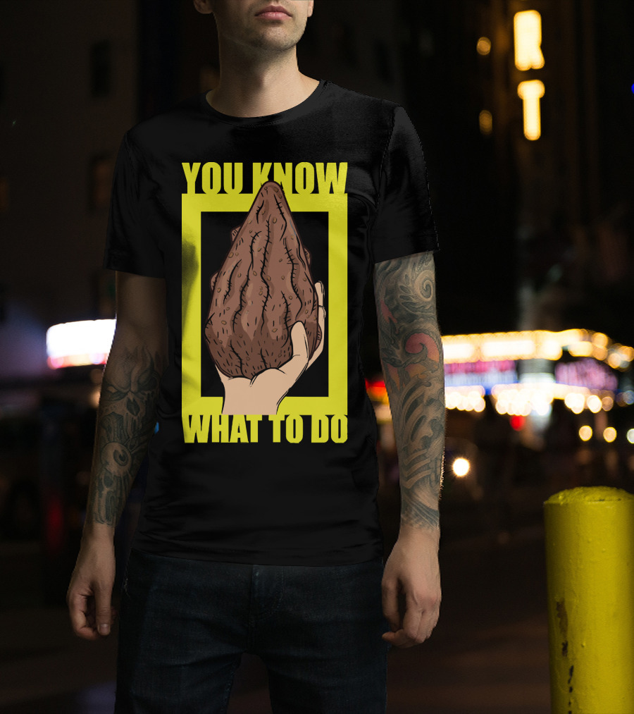 Morty Mega Seeds You Know What To Do Hand Holding Brown Seed T-Shirt