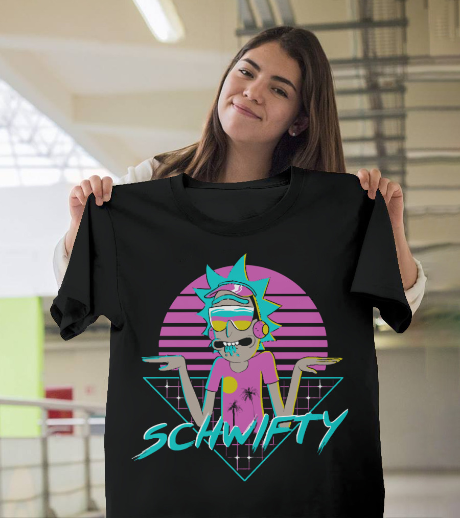 Schwifty Retro Neon 80s Aesthetic Rad T-Shirt
