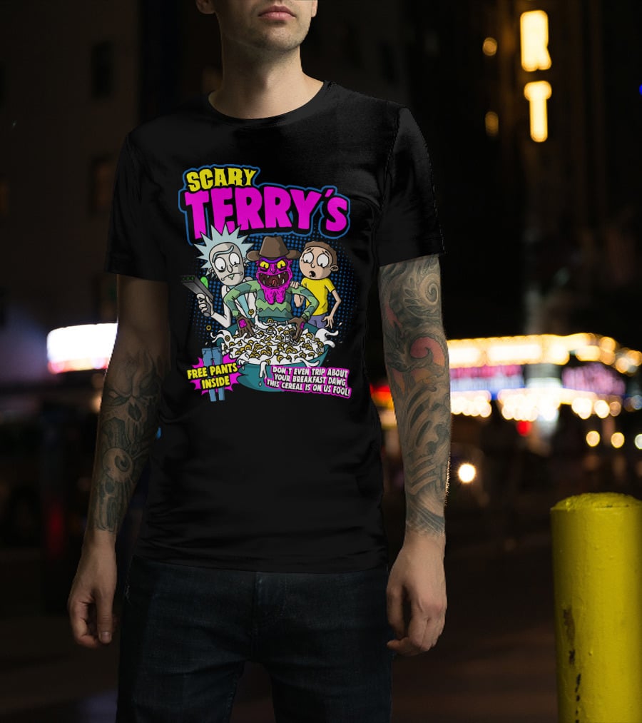 Scary Terry's Free Pants Inside Cereal Don't Even Trip About Your Breakfast Dawg This Cereal Is On Us Fool T-Shirt