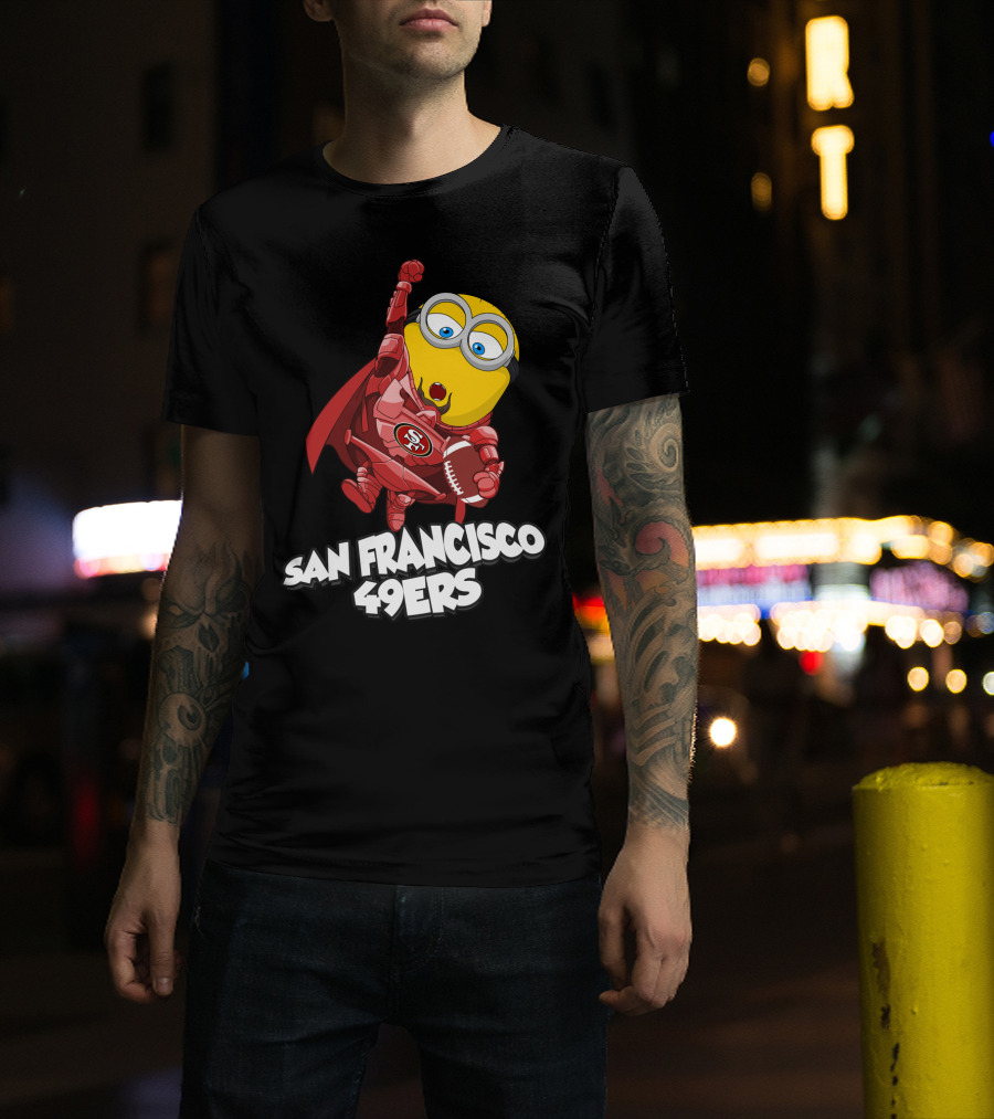 San Francisco 49ers Minion Superhero Football T-Shirt