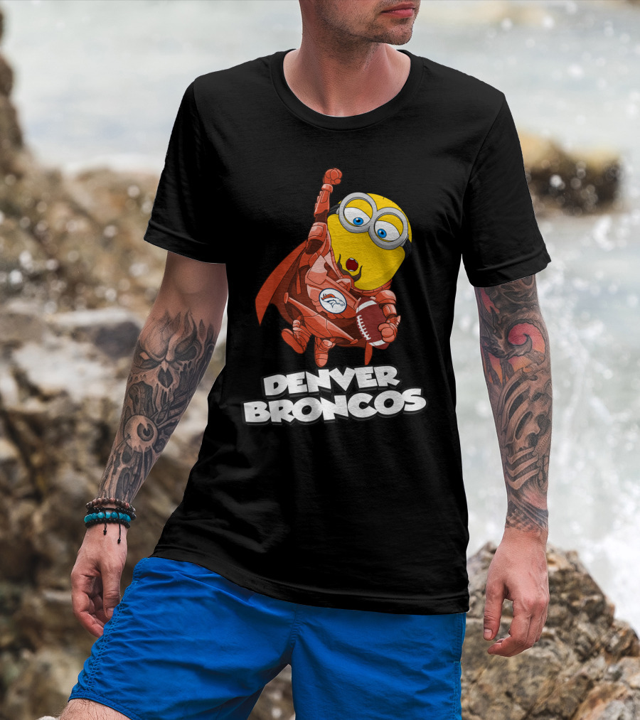 Denver Broncos Minion Superhero Football Character T-Shirt