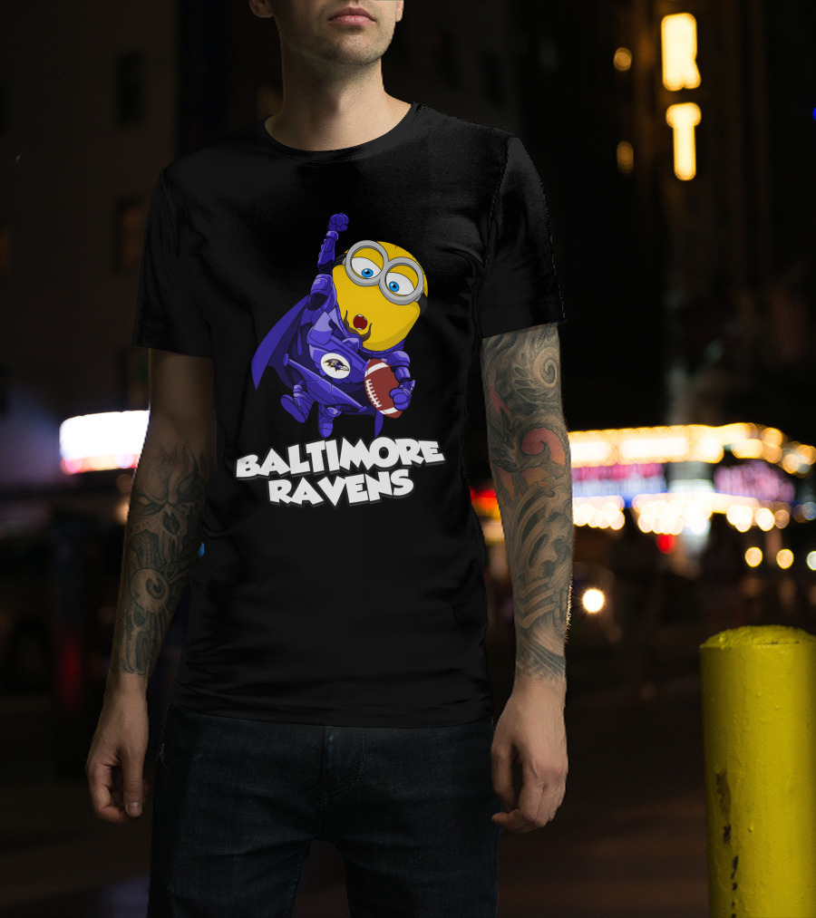 Baltimore Ravens Minion Football Fan T-Shirt