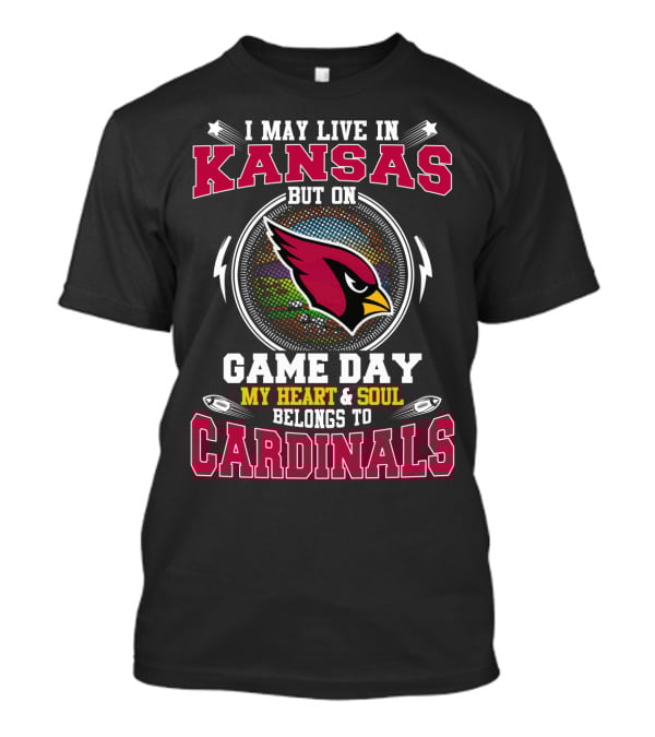 Kansas Game Day Cardinals Heart & Soul T-Shirt