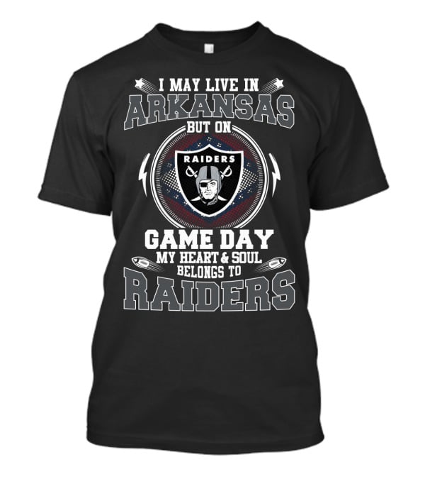 Raiders Arkansas Game Day Heart & Soul Belongs To Raiders T-Shirt