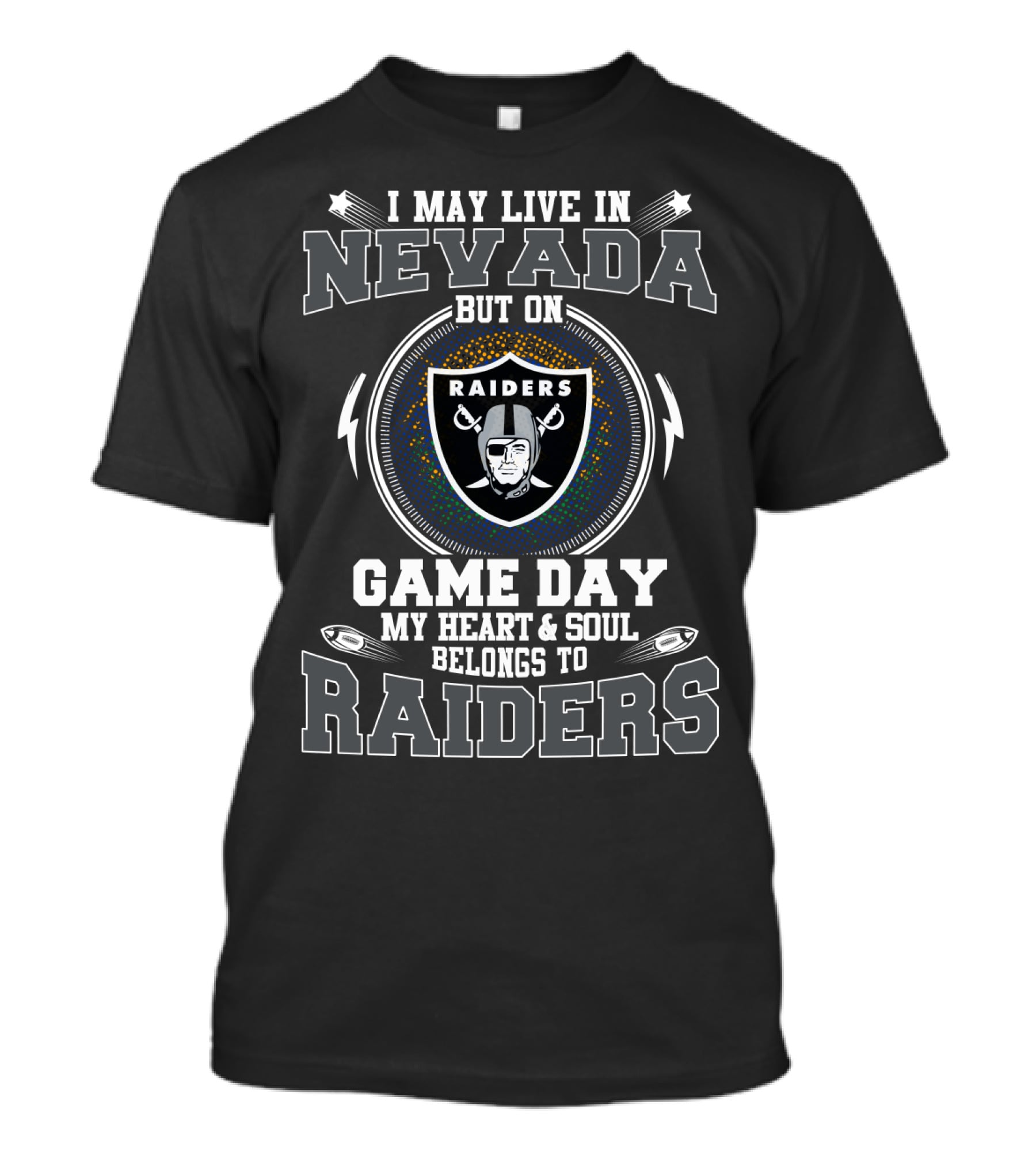 Raiders Nevada Game Day My Heart & Soul Belongs To Raiders T-Shirt