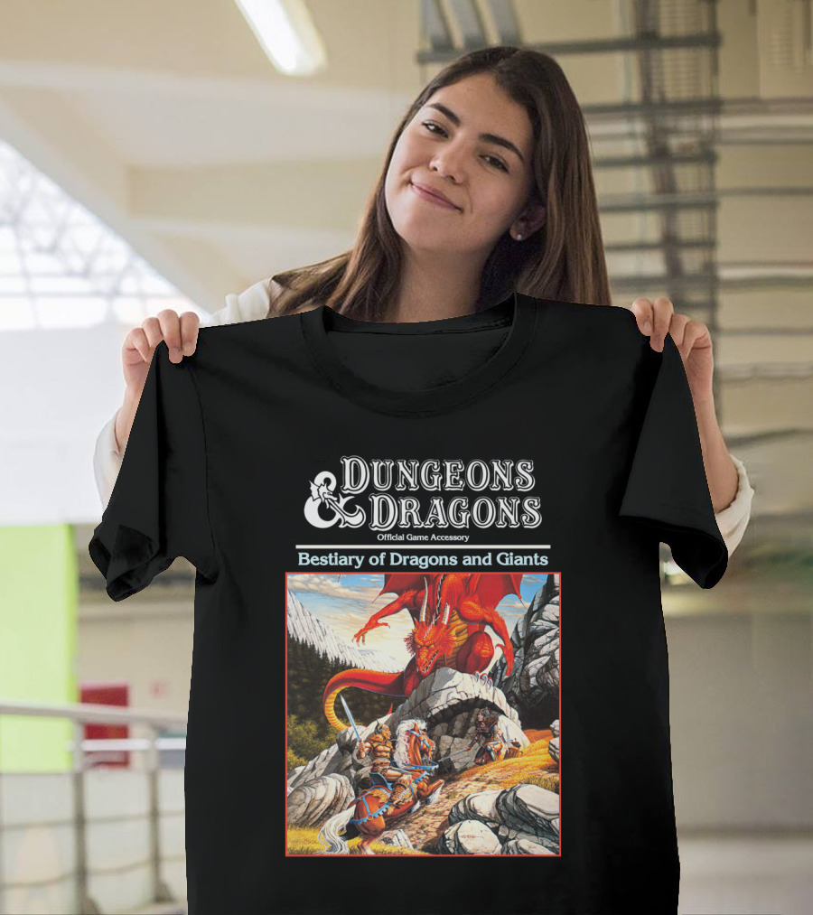 Dungeons And Dragons Bestiary Of Dragons And Giants Official Game Accessory T-Shirt