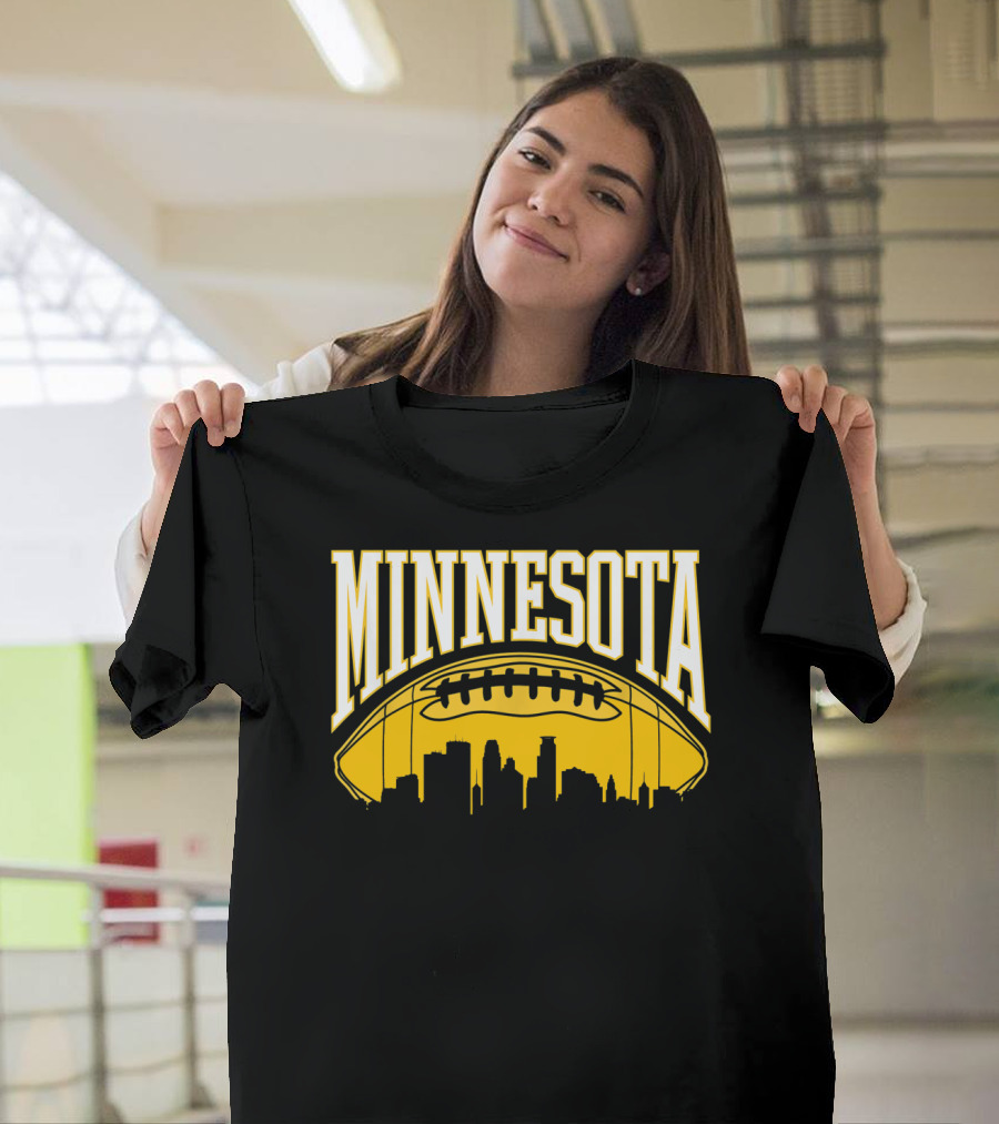 Minnesota Football Skyline Vintage Viking MN T-Shirt