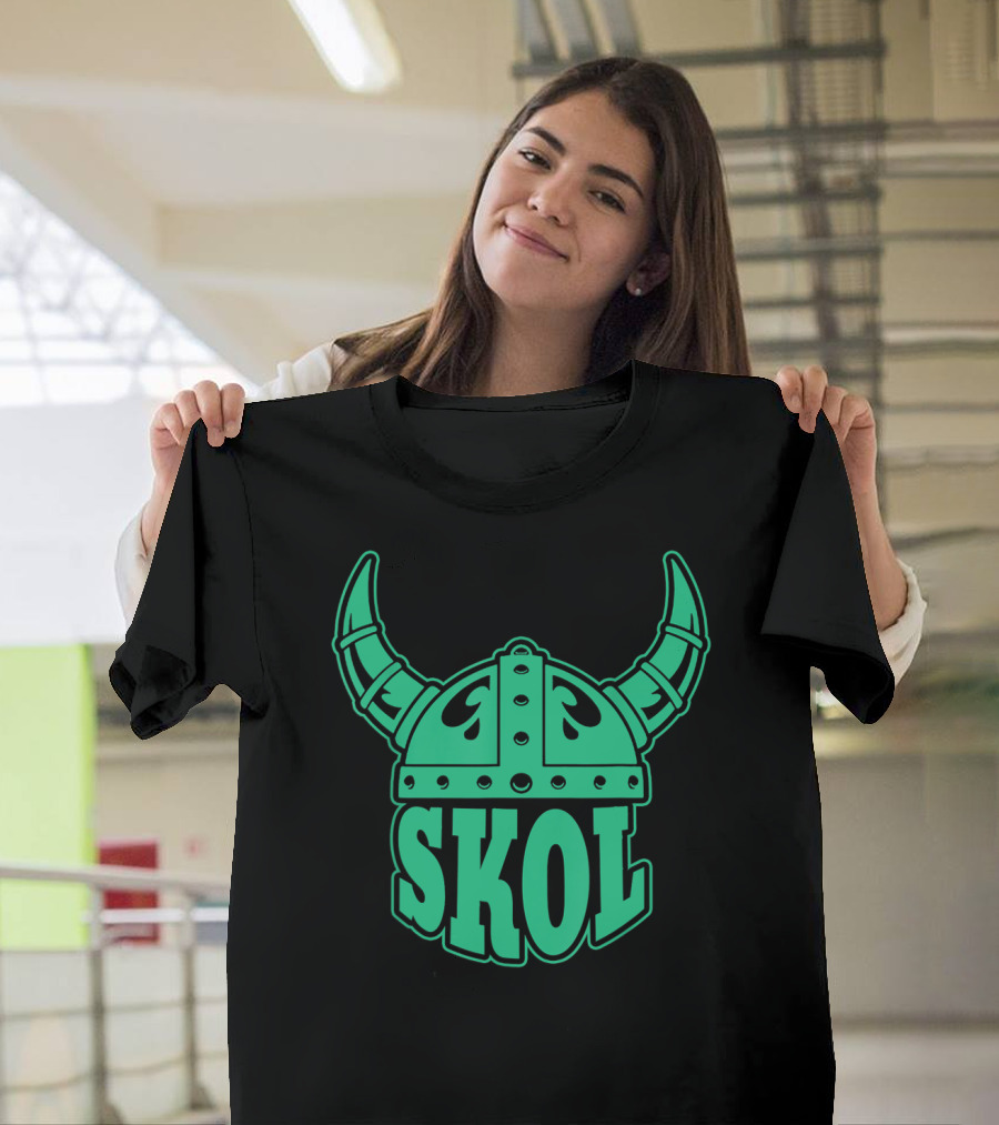 Skol Viking Helmet Nordic Symbols Vikings T-Shirt