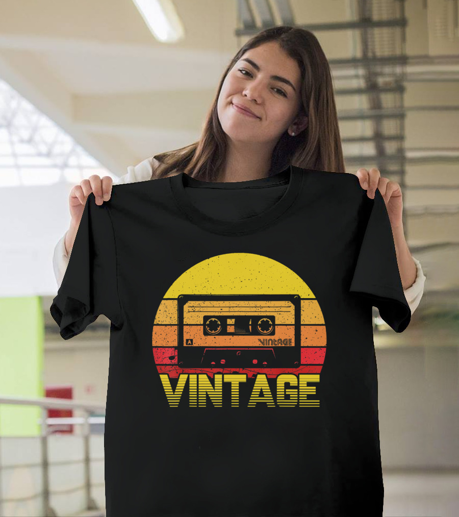 Vintage Cassette Tape Sunset Retro T-Shirt