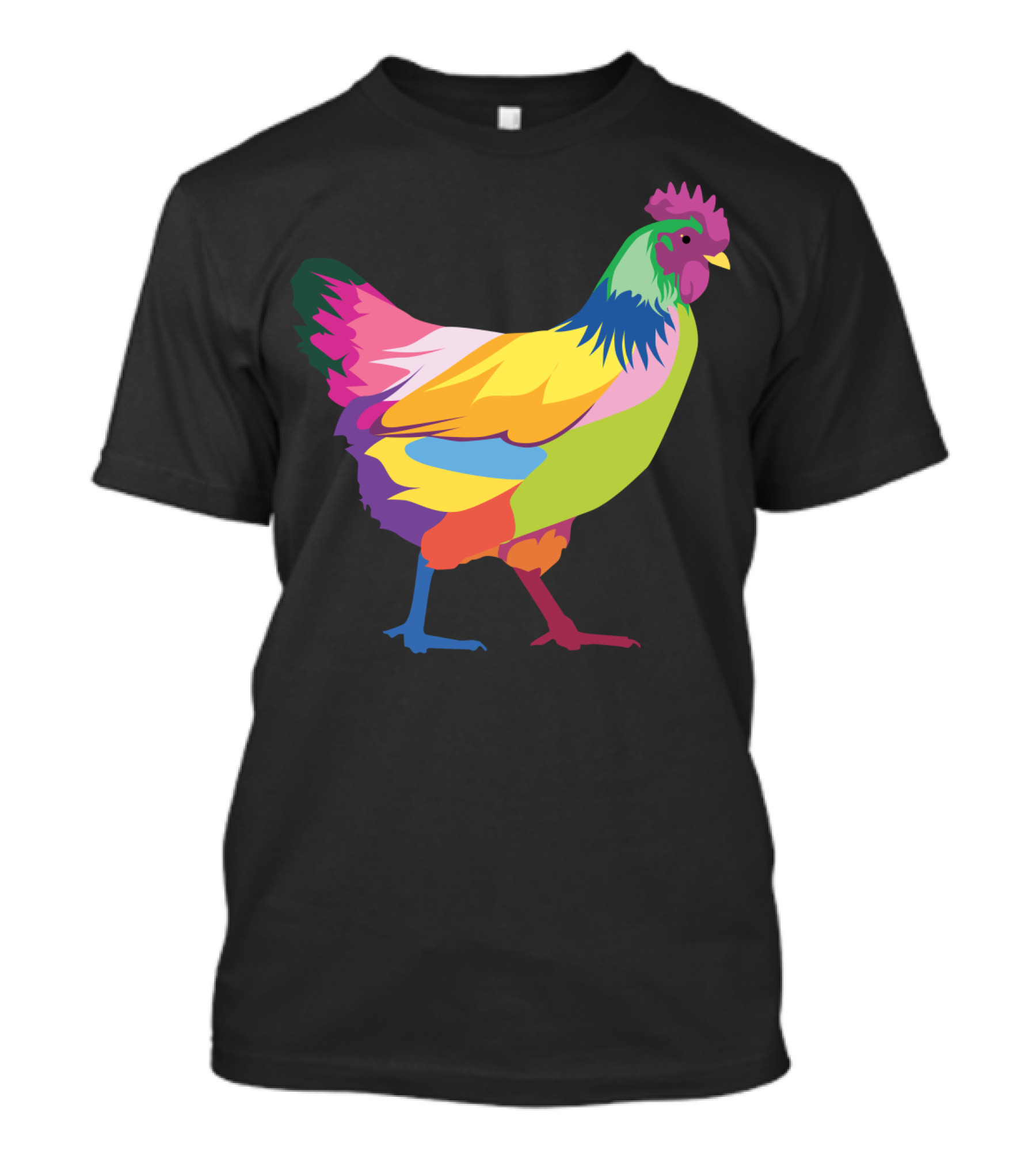 Colorful Rainbow Chicken Hen For Mama T-Shirt