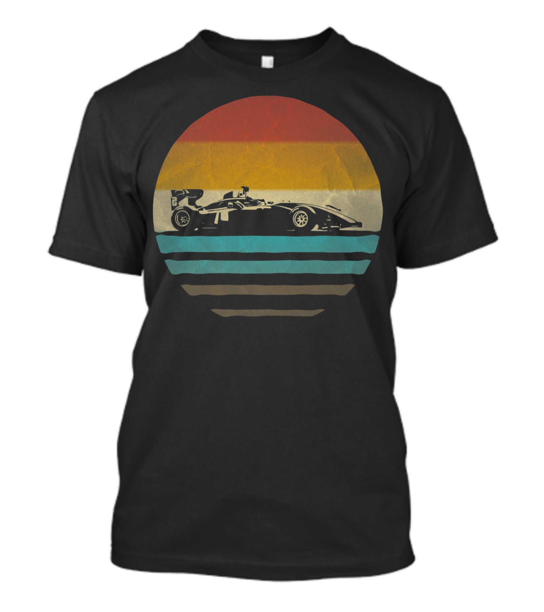 Formula Racing Vintage Sunset Retro Car Old School Racing T-Shirt