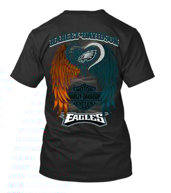 Harley Davidson Philadelphia Eagles Motor Cycles Nfl T-Shirt