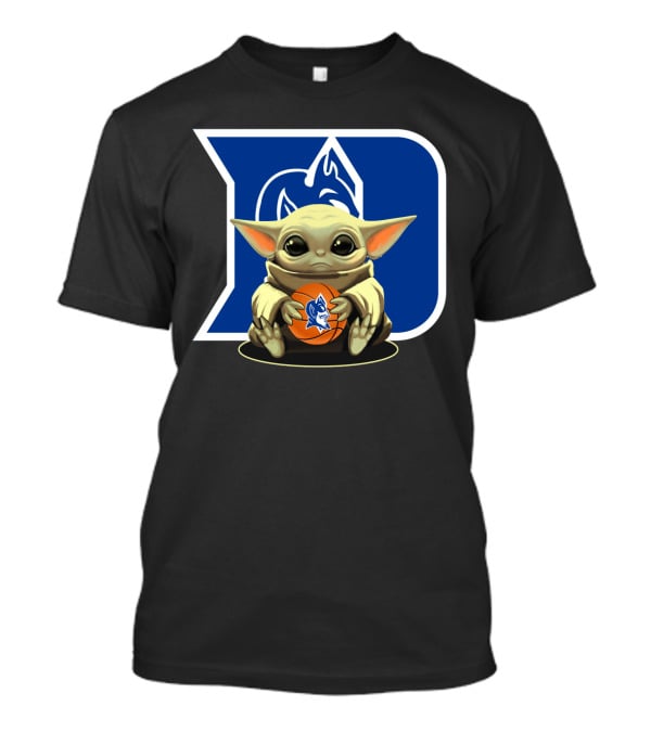 Baby Yoda Basketball With Duke Blue Devils T-Shirt