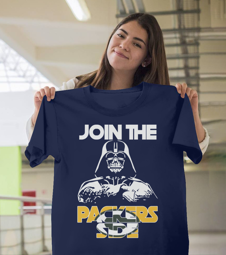 JOIN THE PACKERS SIDE Darth Vader Packers Fan Crossover T-Shirt