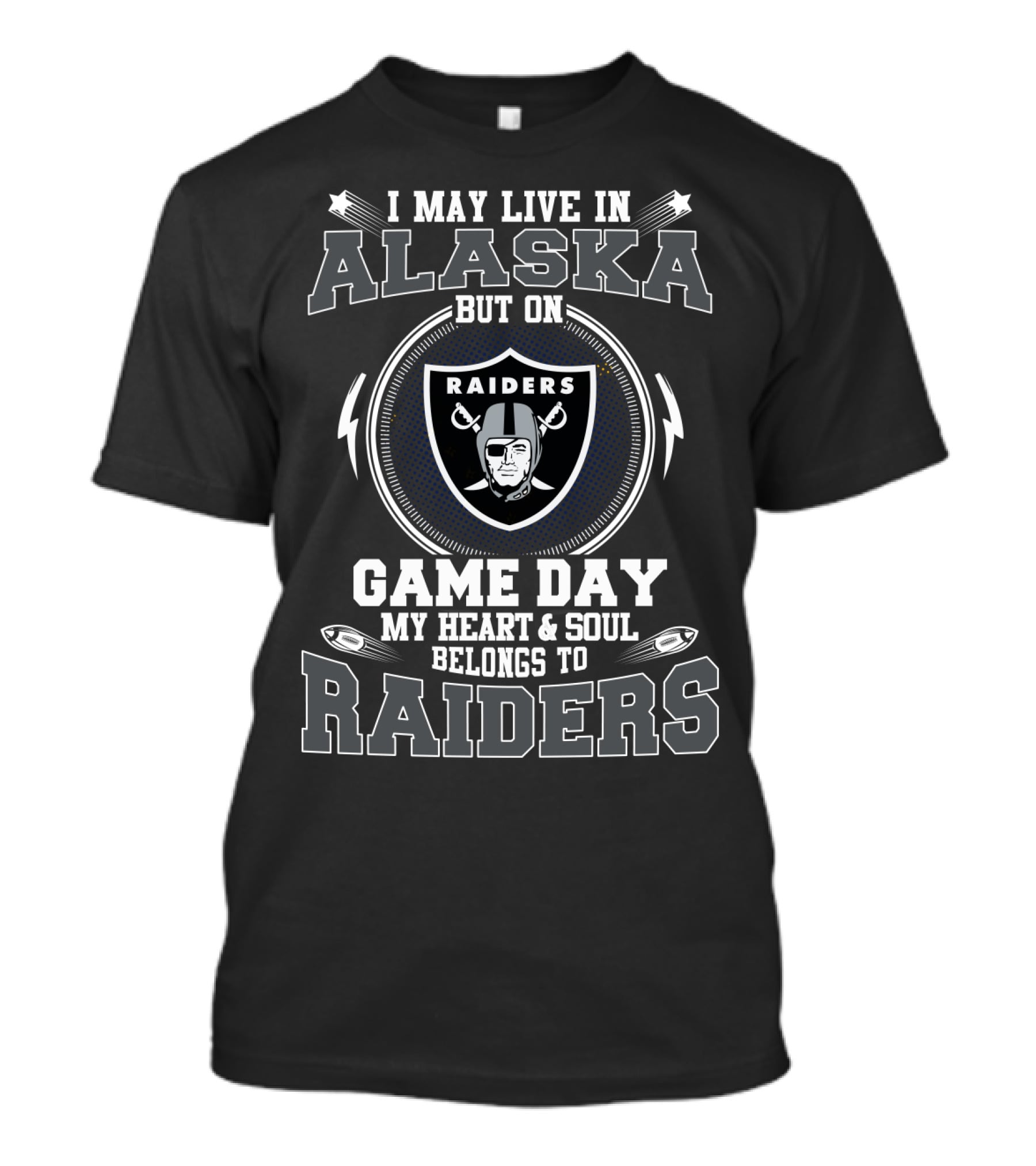 Raiders Alaska Game Day My Heart And Soul Belongs To Raiders T-Shirt