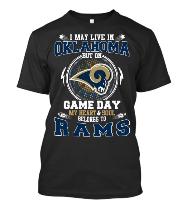Oklahoma Game Day Heart And Soul Belongs To Rams T-Shirt