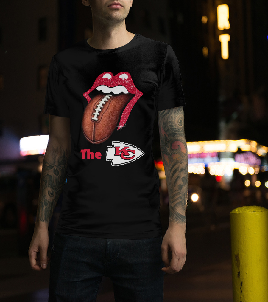 The KC Chiefs Football Lips T-Shirt