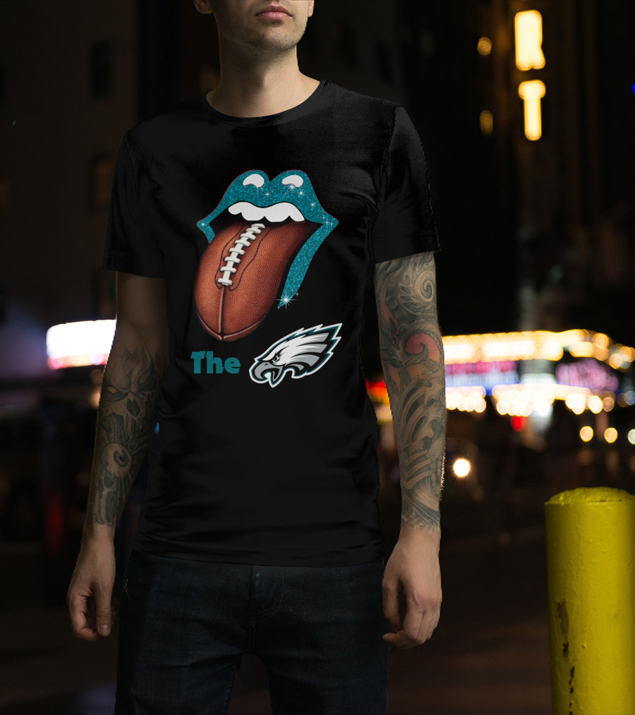 The Smile Eagles Tongue Football Philadelphia Eagles T-Shirt