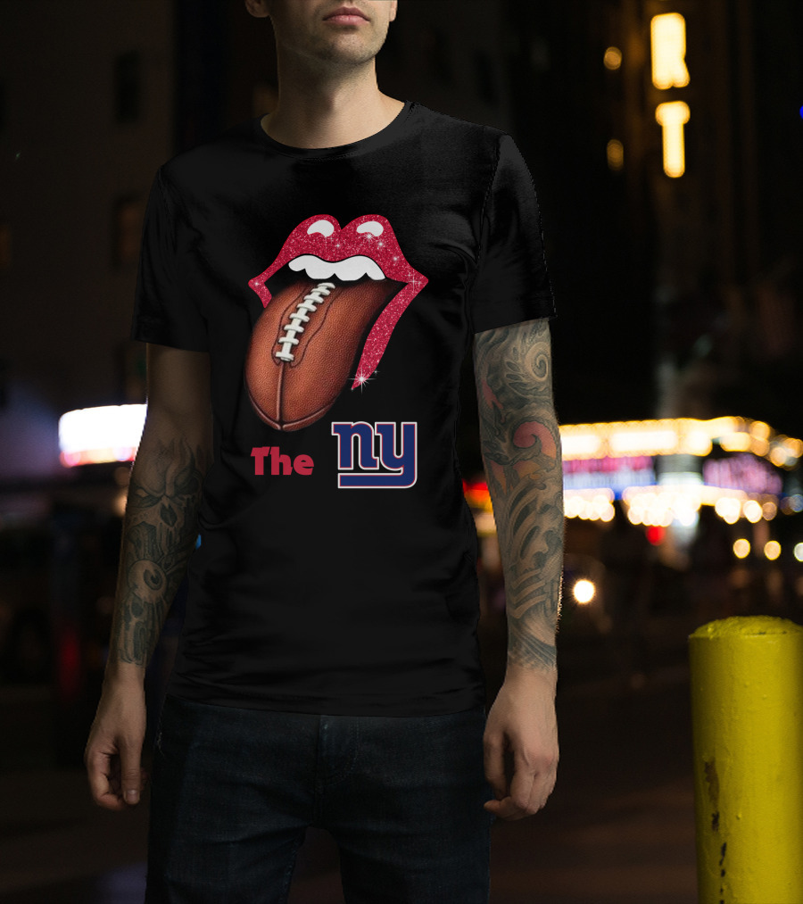 The NY SMILE GIANTS Football Tongue T-Shirt