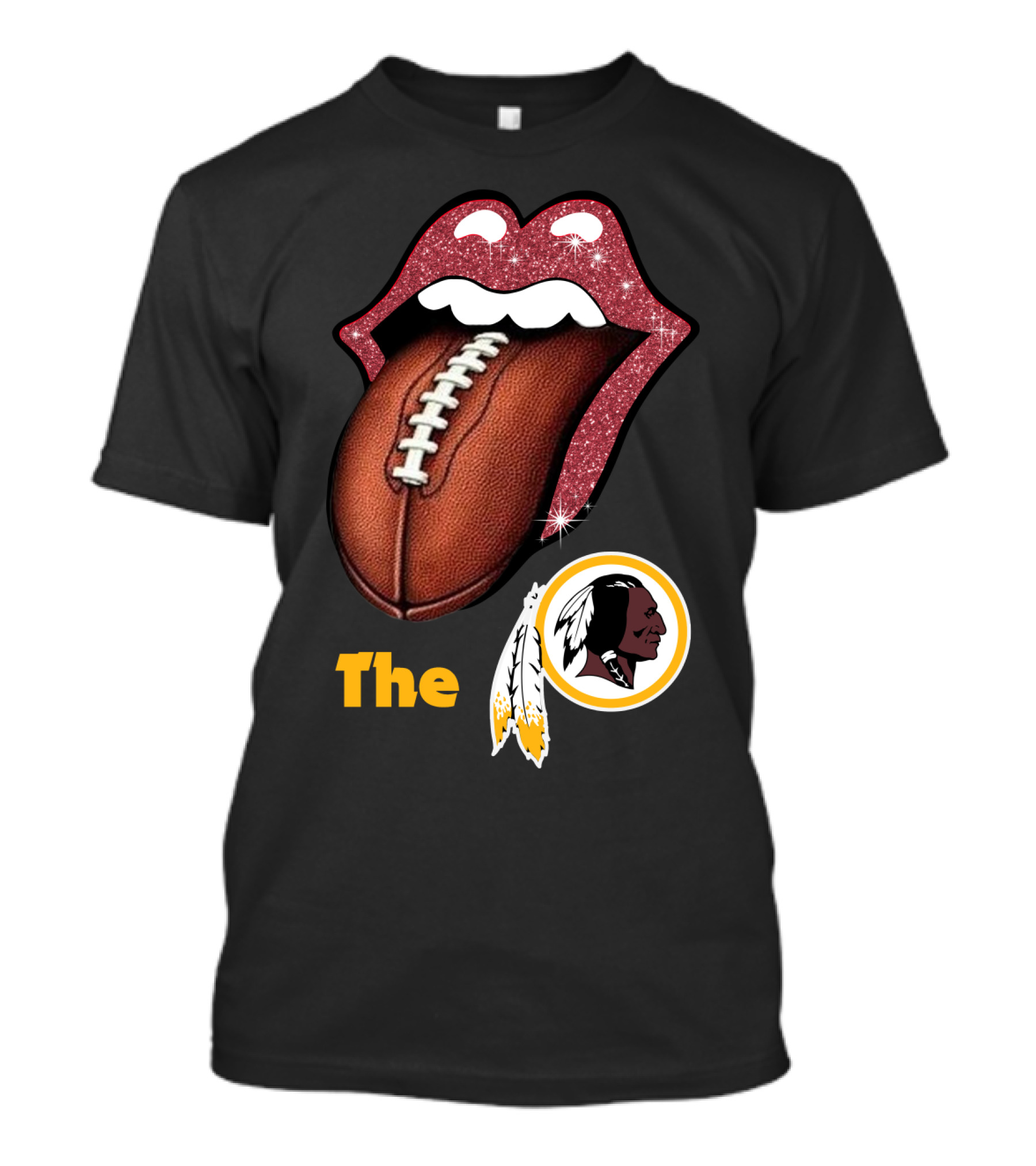 The Redskins Lips Football T-Shirt