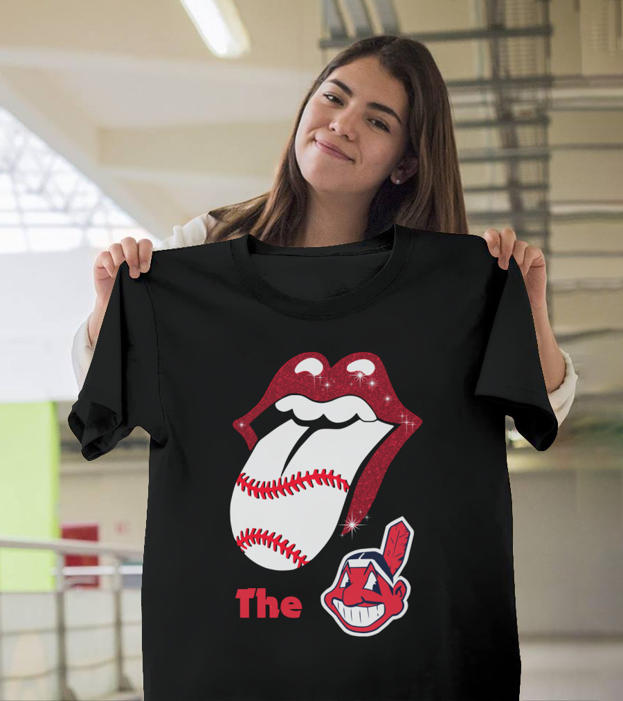 The Smile Logo With Red Lips And Baseball Image T-Shirt