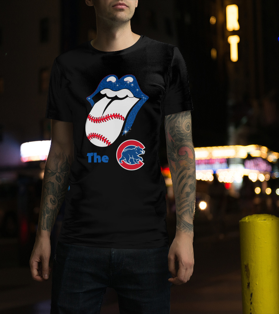 The Smile Cubs Baseball Tongue And Bear T-Shirt