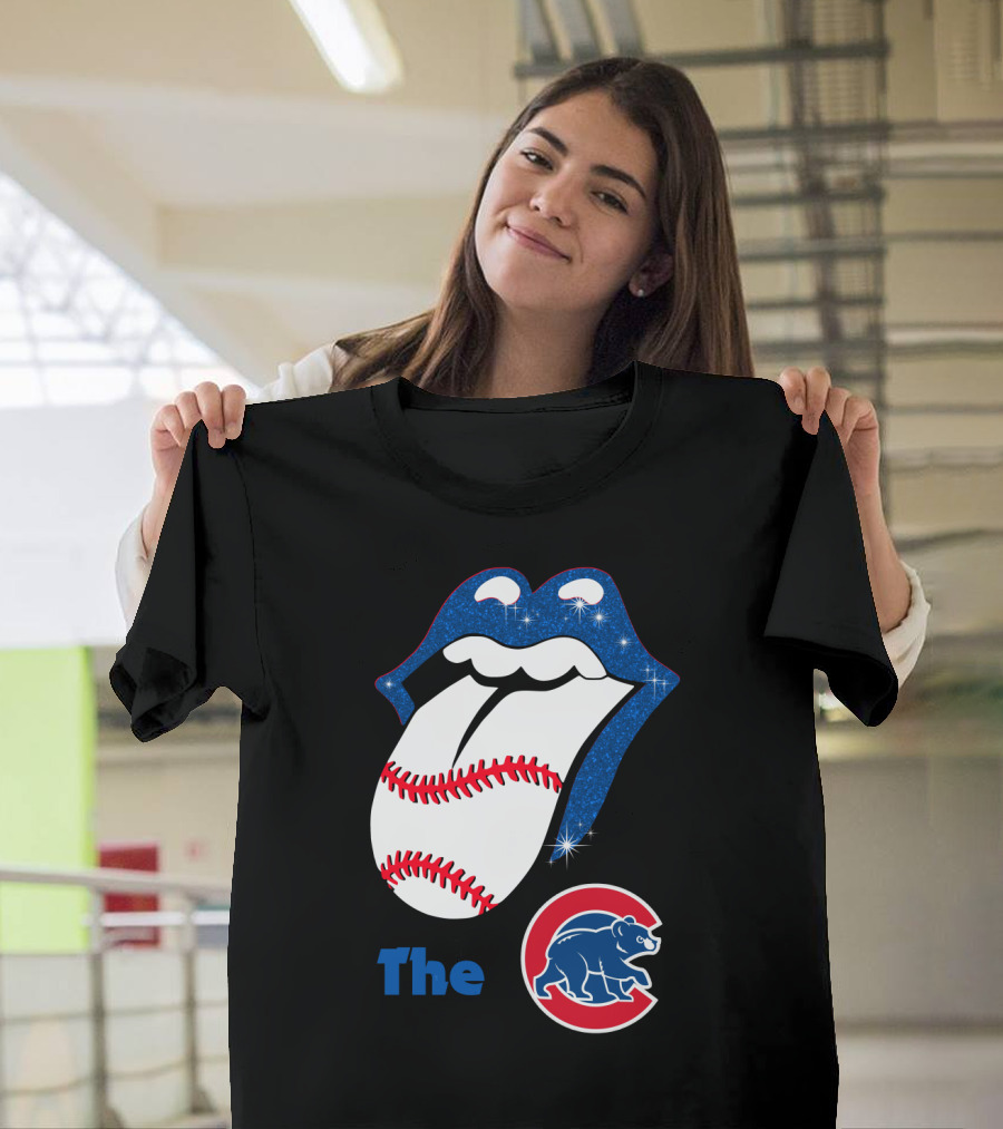 The Smile Cubs Baseball Tongue And Bear T-Shirt